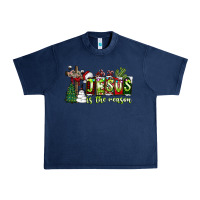 Navy jesus İs the reason Urban Heavy Tee - CowhideDigitalArt