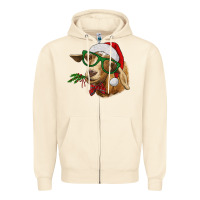 Sandshell christmas goat Zipper Hoodie - RanaPortraitStore
