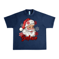 Navy santa believe Urban Heavy Tee - RanaPortraitStore