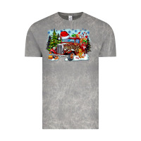 Cloud Rock Christmas truck Vintage Tee - CowhideDigitalArt