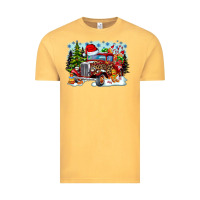Vintage Mustard Christmas truck Vintage Tee - CowhideDigitalArt
