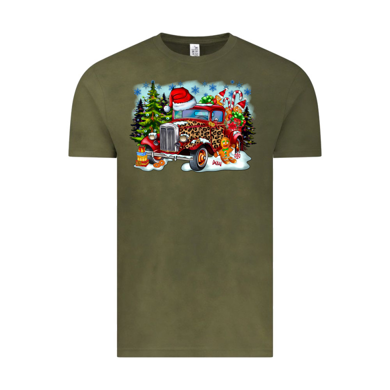 Christmas Truck Vintage Tee by CowhideDigitalArt | Teevron