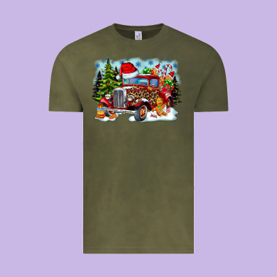 Christmas Truck Vintage Tee Designed By Cowhidedigitalart