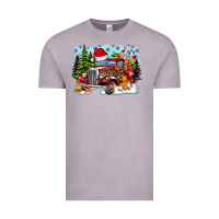 Vintage Zinc Christmas truck Vintage Tee - CowhideDigitalArt