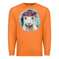 Carrot Sunflower Sheep With Background Premium Sweatshirt - RanaPortraitStore