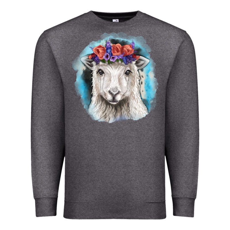 Sunflower Sheep With Background Premium Sweatshirt by RanaPortraitStore | Teevron