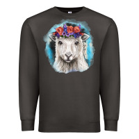Smoke Sunflower Sheep With Background Premium Sweatshirt - RanaPortraitStore