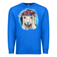 True Royal Sunflower Sheep With Background Premium Sweatshirt - RanaPortraitStore