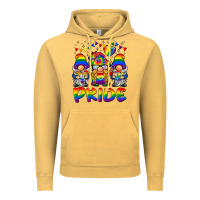 Vintage Mustard pride gnome Vintage Hoodie - BarkalooDesign