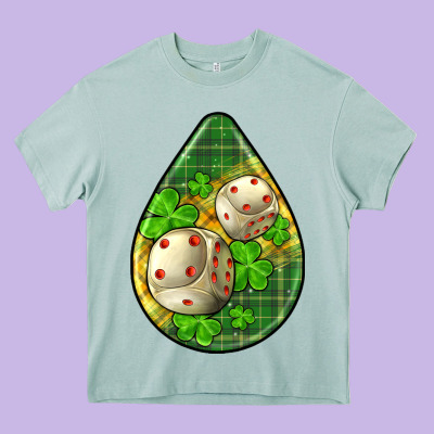 St.patrick's Teardrop Earrings Heavy Core Tee Designed By Fadigitalartstudio
