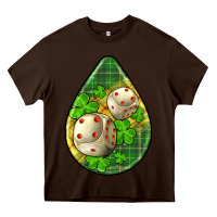 Chocolate Brown st.patrick's teardrop earrings Heavy Core Tee - FaDigitalArtStudio