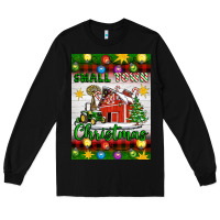 Black Small Town Christmas Long Sleeve Tee - Artiststas