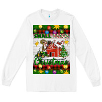 White Small Town Christmas Long Sleeve Tee - Artiststas