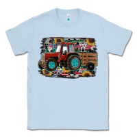 Dusty Blue western tracktor Classic Tee - RanaPortraitStore