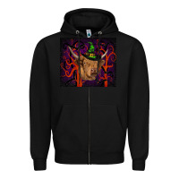 Black halloween glitter highland cow tumbler Zipper Hoodie - RanaPortraitStore