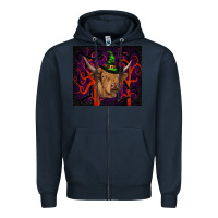 Navy halloween glitter highland cow tumbler Zipper Hoodie - RanaPortraitStore