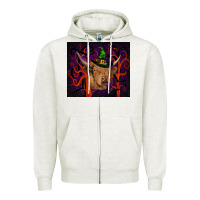 Oatmeal Heather halloween glitter highland cow tumbler Zipper Hoodie - RanaPortraitStore