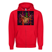 Red halloween glitter highland cow tumbler Zipper Hoodie - RanaPortraitStore