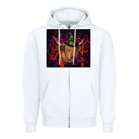 White halloween glitter highland cow tumbler Zipper Hoodie - RanaPortraitStore