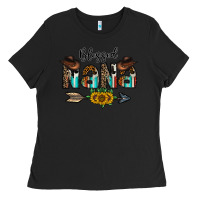 Black blessed nana Ladies Tee - CowhideDigitalArt