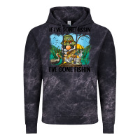 Cloud Black if i've gone missin' i've gone fishin' Vintage Hoodie - BarkalooDesign