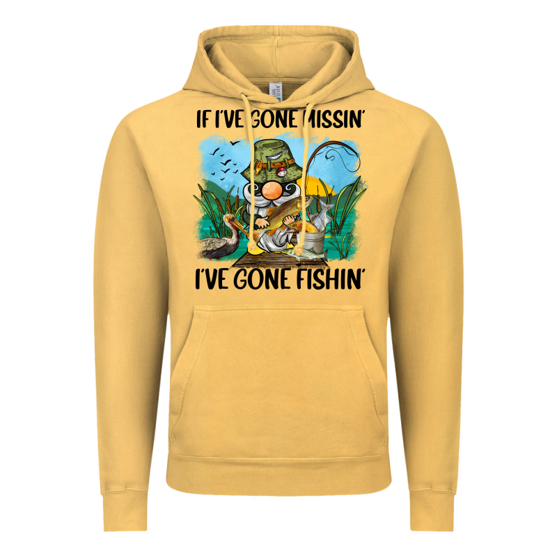 If I've Gone Missin' I've Gone Fishin' Vintage Hoodie by BarkalooDesign | Teevron