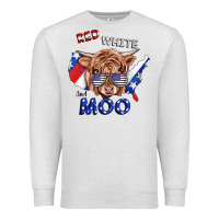 Oatmeal Heather Red White And Moo Cow Premium Sweatshirt - RanaPortraitStore