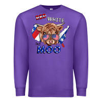 Purple Red White And Moo Cow Premium Sweatshirt - RanaPortraitStore