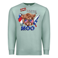 Seafoam Red White And Moo Cow Premium Sweatshirt - RanaPortraitStore