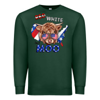 Sports Green Red White And Moo Cow Premium Sweatshirt - RanaPortraitStore