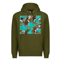 Army Green cheetah cowhide tumbler Premium Hoodie - BarkalooDesign