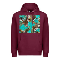 Burgundy cheetah cowhide tumbler Premium Hoodie - BarkalooDesign