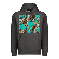 Charcoal Heather cheetah cowhide tumbler Premium Hoodie - BarkalooDesign