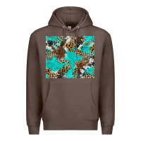 Coffee cheetah cowhide tumbler Premium Hoodie - BarkalooDesign