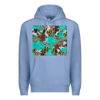 Colony Blue cheetah cowhide tumbler Premium Hoodie - BarkalooDesign