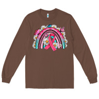 Chestnut Breast Cancer Rainbow Long Sleeve Tee - Artiststas