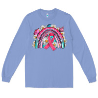 Colony Blue Breast Cancer Rainbow Long Sleeve Tee - Artiststas