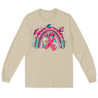 Mushroom Breast Cancer Rainbow Long Sleeve Tee - Artiststas