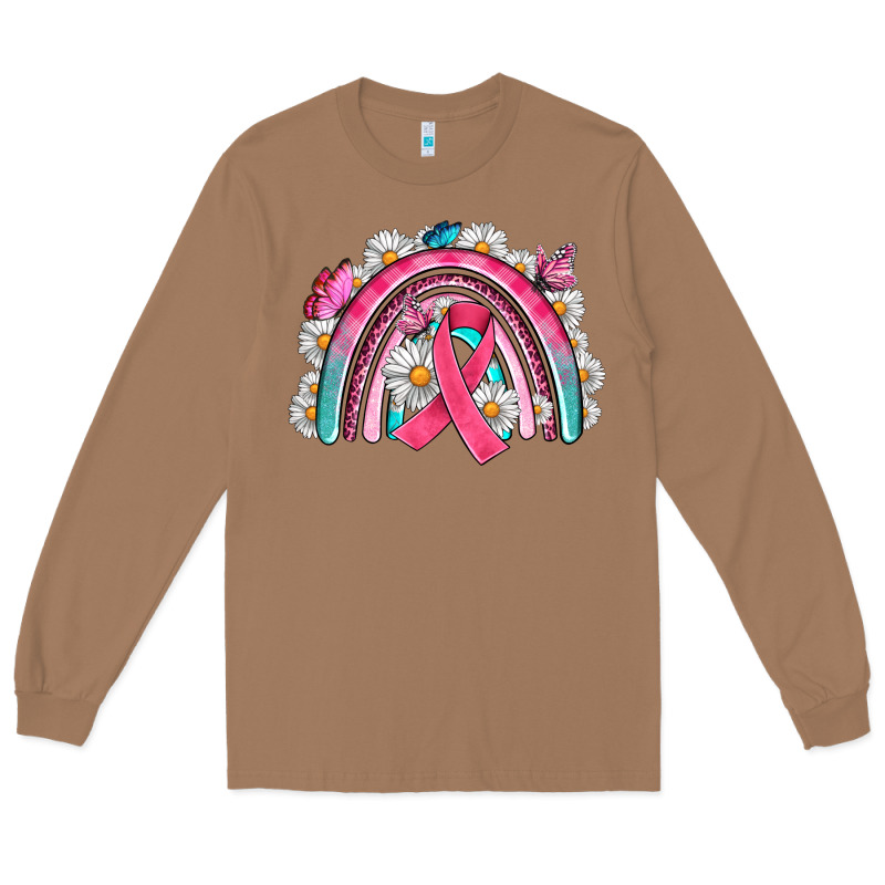 Breast Cancer Rainbow Long Sleeve Tee by Artiststas | Teevron