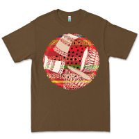 Cacao african fabric pattern round earrings 2 Premium Tee - BundleAndBundleShop