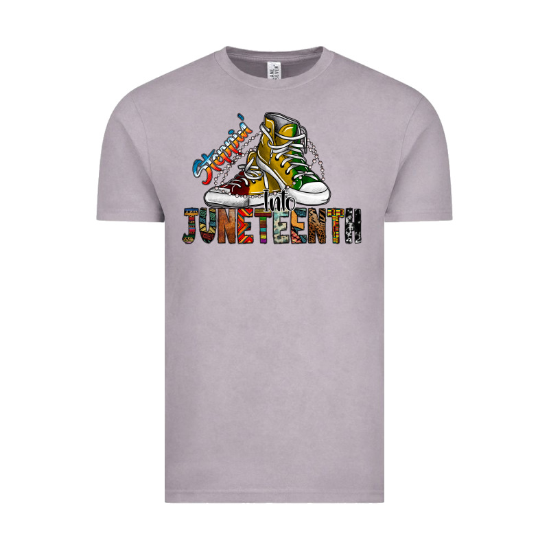 Steppin Into Juneteenth Vintage Tee by SublimationCraftShop | Teevron