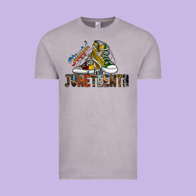 Steppin Into Juneteenth Vintage Tee Designed By Sublimationcraftshop