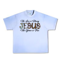 Grape Ice His Love is Strong Jesus His Grace is Free Urban Heavy Tee - CowhideDigitalArt