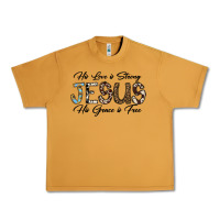 Peanut Butter His Love is Strong Jesus His Grace is Free Urban Heavy Tee - CowhideDigitalArt