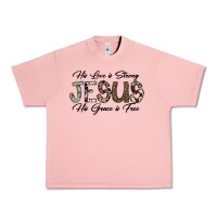 Salmon His Love is Strong Jesus His Grace is Free Urban Heavy Tee - CowhideDigitalArt