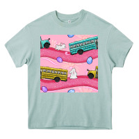 Arona Easter School Bus Seamless Pattern Heavy Core Tee - BundleAndBundleShop