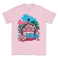 Bubblegum Pink Barn in the USA Classic Tee - FaDigitalArtStudio