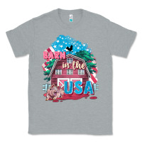 Heather Grey Barn in the USA Classic Tee - FaDigitalArtStudio