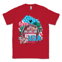 Red Barn in the USA Classic Tee - FaDigitalArtStudio