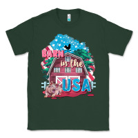 Sports Green Barn in the USA Classic Tee - FaDigitalArtStudio